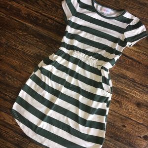 Lularoe girls mae dress size 6 lightly used stripe